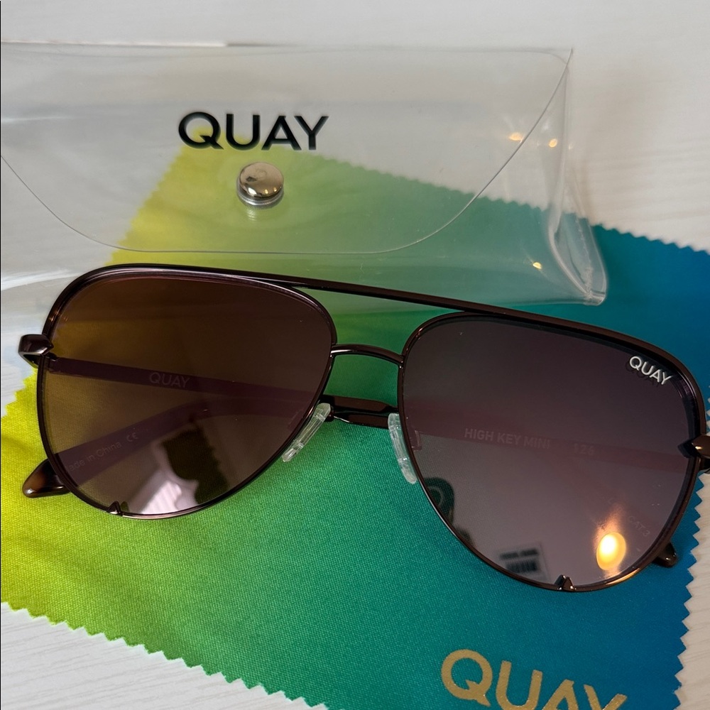 Quay Australia Black Aviator Sunglasses